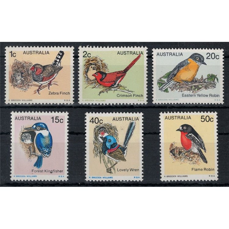 AUSTRALIA 1979 Serie ordinaria, uccelli 6v MNH**