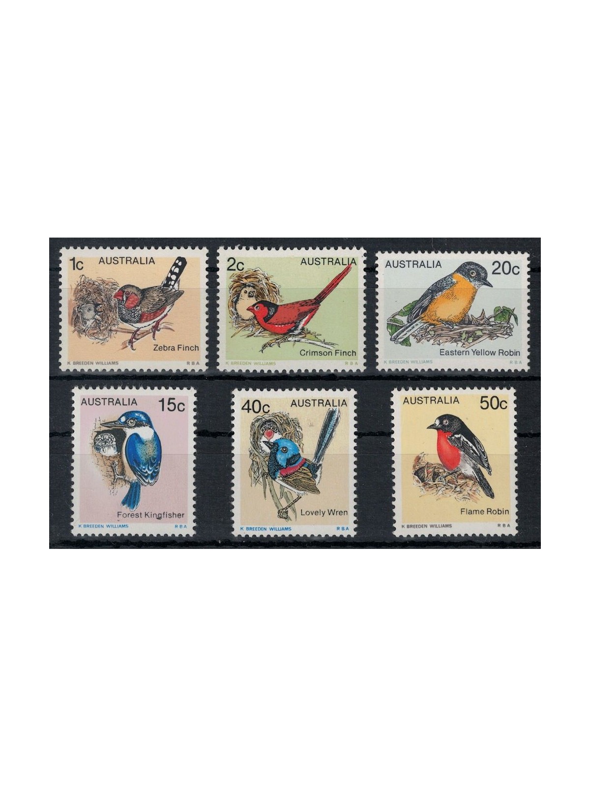 AUSTRALIA 1979 Ordinary set, birds 6v MNH**