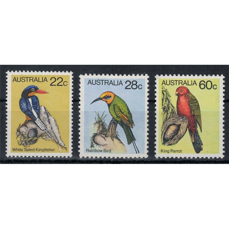 AUSTRALIA 1980 Serie ordinaria, uccelli 3v MNH**