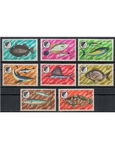 ASCENSION 1968 Ordinary set, fish 8v MNH**
