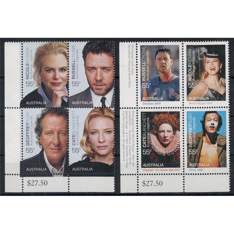 AUSTRALIA 2009 Cinema, Australian actors 8v MNH**