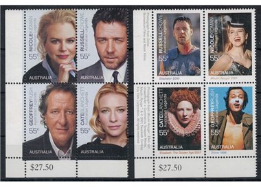 AUSTRALIA 2009 Cinema, attori australiani 8v MNH**