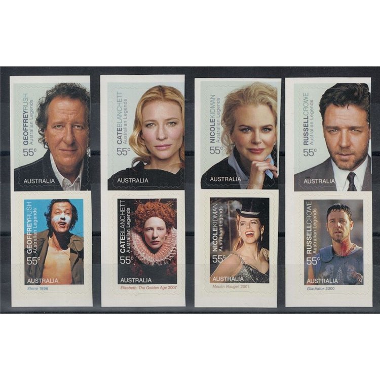 AUSTRALIA 2009 Cinema, attori australiani (da LB) 8v MNH**