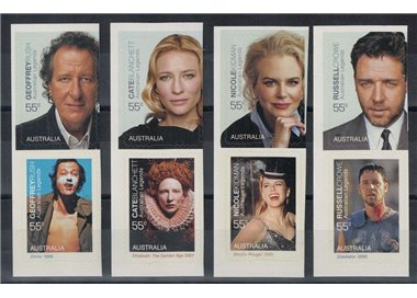 AUSTRALIA 2009 Cinema, Australian actors (from booklet) 8v MNH**