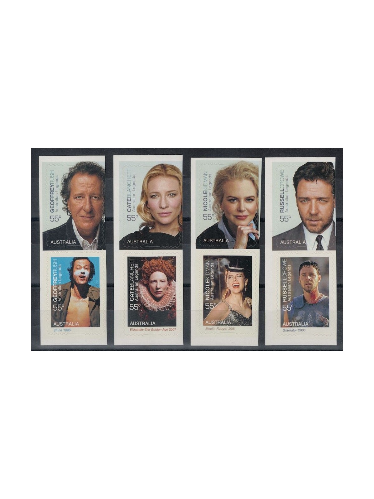 AUSTRALIA 2009 Cinema, Australian actors (from booklet) 8v MNH**