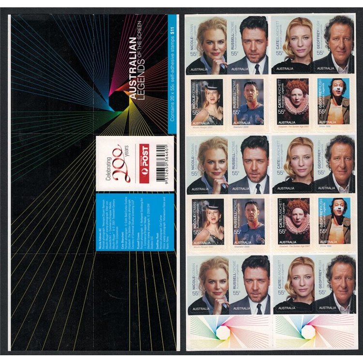 AUSTRALIA 2009 Cinema, Australian actors booklet MNH**