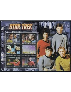 ANTIGUA E BARBUDA 2008 Cinema, Star Trek (II) 6v MNH**