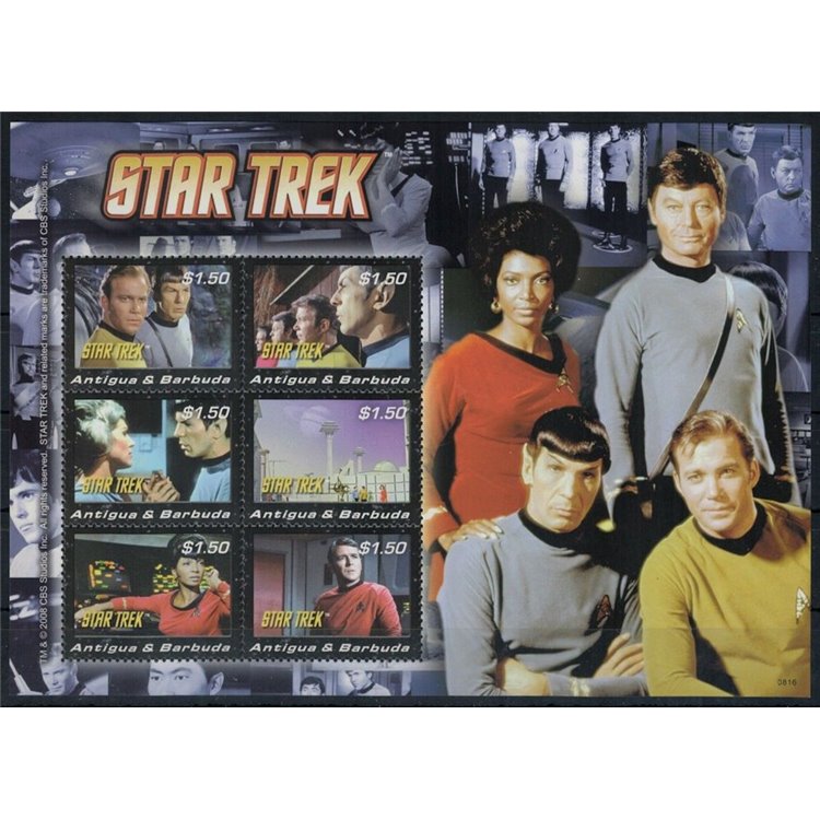 ANTIGUA E BARBUDA 2008 Cinema, Star Trek (II) 6v MNH**