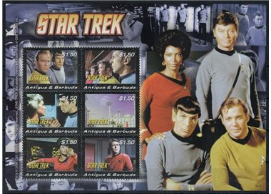 ANTIGUA AND BARBUDA 2008 Cinema, Star Trek (II) 6v MNH**