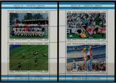 ARGENTINA 1986 World Cup 2 s/s MNH**