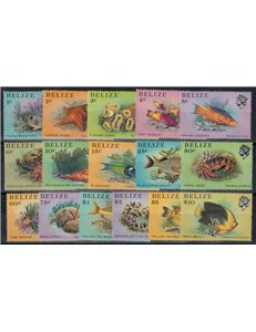 BELIZE 1984 Fauna marina 16v MNH**