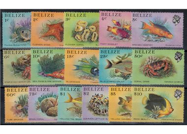 BELIZE 1984 Marine Fauna 16v MNH**