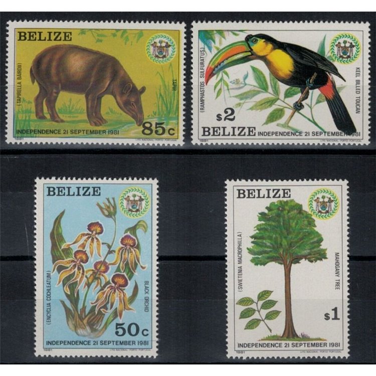 BELIZE 1981 Independence 4v MNH**