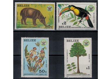 BELIZE 1981 Independence 4v MNH**