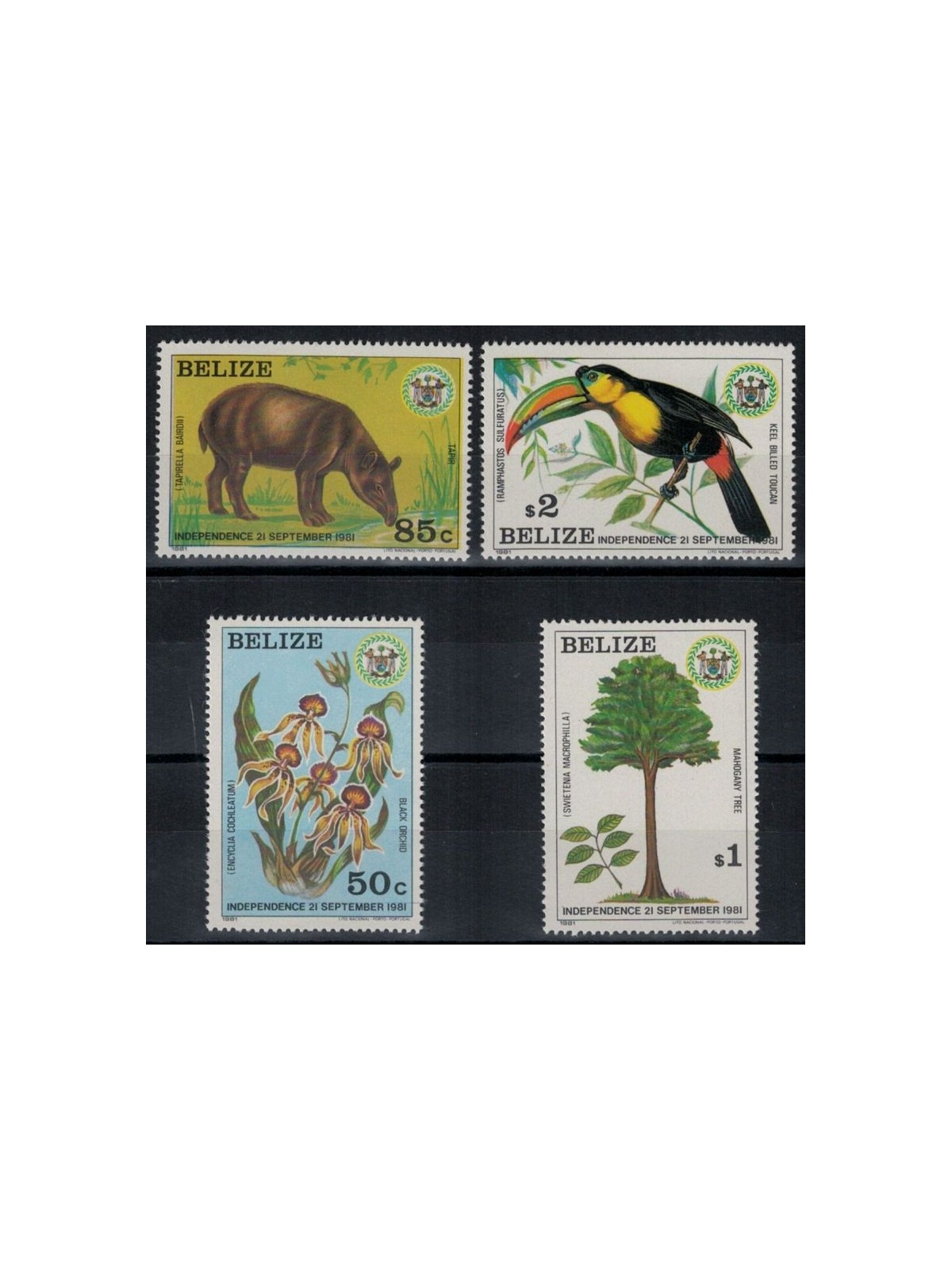 BELIZE 1981 Independence 4v MNH**