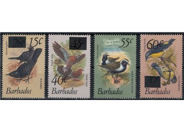 BARBADOS 1981 Serie ordinaria, uccelli 4v MNH**