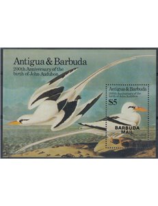 BARBUDA 1985 John James Audubon, uccelli (II) BF MNH**