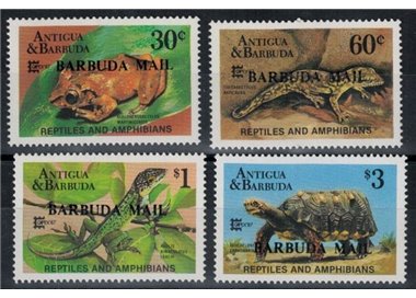 BARBUDA 1987 Rettili e anfibi 4v MNH**