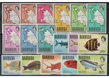 BARBUDA 1968-70 Serie ordinaria 17v MNH**
