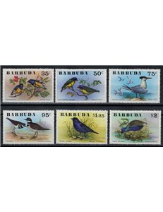 BARBUDA 1976 Birds 6v MNH**