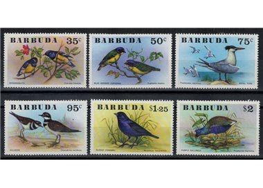 BARBUDA 1976 Uccelli - Birds 6v MNH**