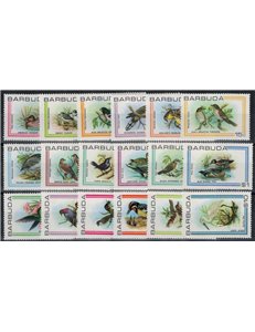 BARBUDA 1980 Fauna, birds 18v MNH**