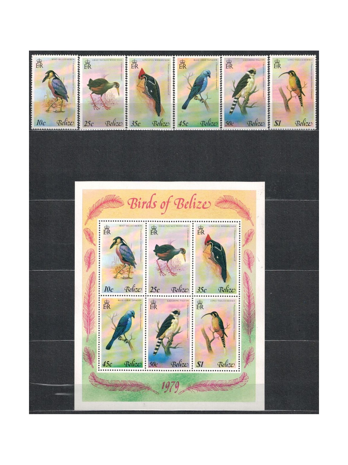 BELIZE 1979 Fauna, uccelli 6v + 1 BF MNH**