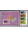 BARBUDA 1985 Fauna, farfalle 4v + 1 BF MNH**