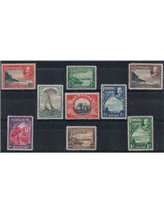 BERMUDA 1936 Ordinary series 9v MH*