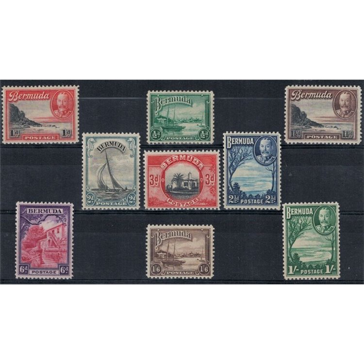 BERMUDA 1936 Serie ordinaria 9v MH*
