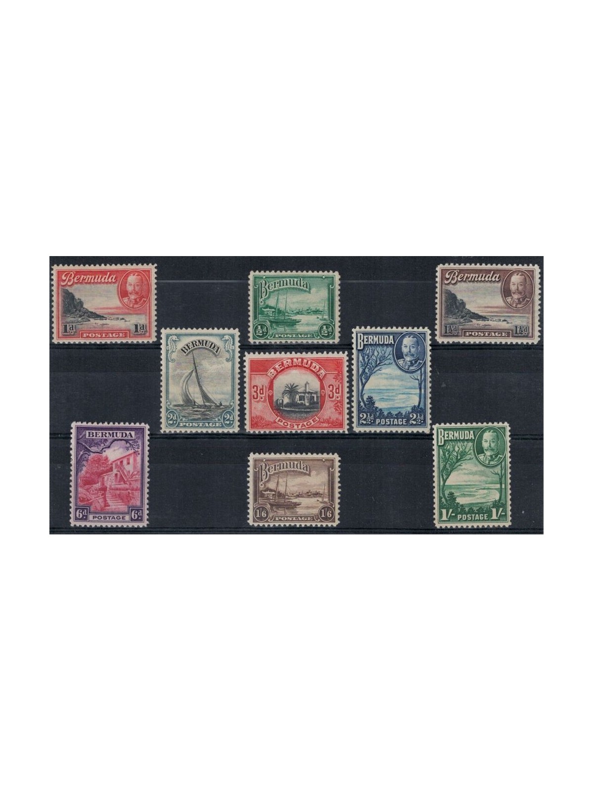 BERMUDA 1936 Serie ordinaria 9v MH*