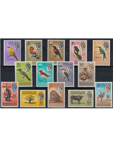 BECHUANALAND 1961 Serie ordinaria, fauna 14v MNH**
