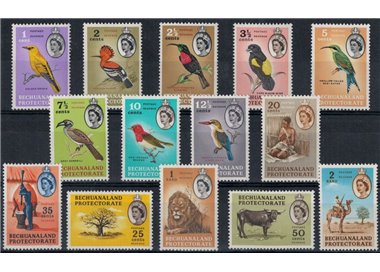 BECHUANALAND 1961 Serie ordinaria, fauna 14v MNH**