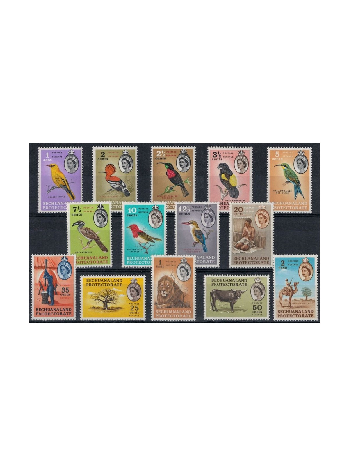BECHUANALAND 1961 Serie ordinaria, fauna 14v MNH**