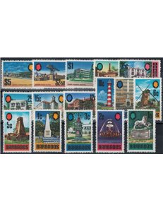 BARBADOS 1970 Ordinary series, Architecture 16v MNH**