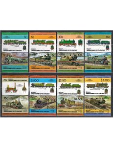 BEQUIA 1984 Locomotives, trains 16v MNH**