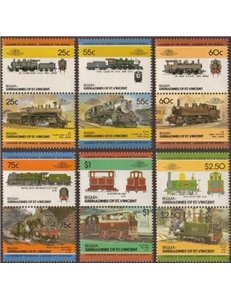 BEQUIA 1985 Treni, locomotive 12v MNH**