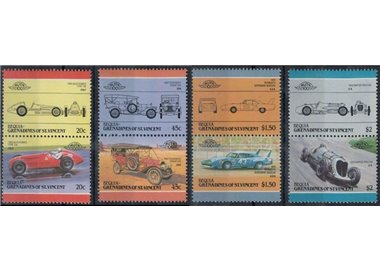 BEQUIA 1985 Automobili 8v MNH**