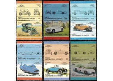 BEQUIA 1986 Automobili 12v MNH**