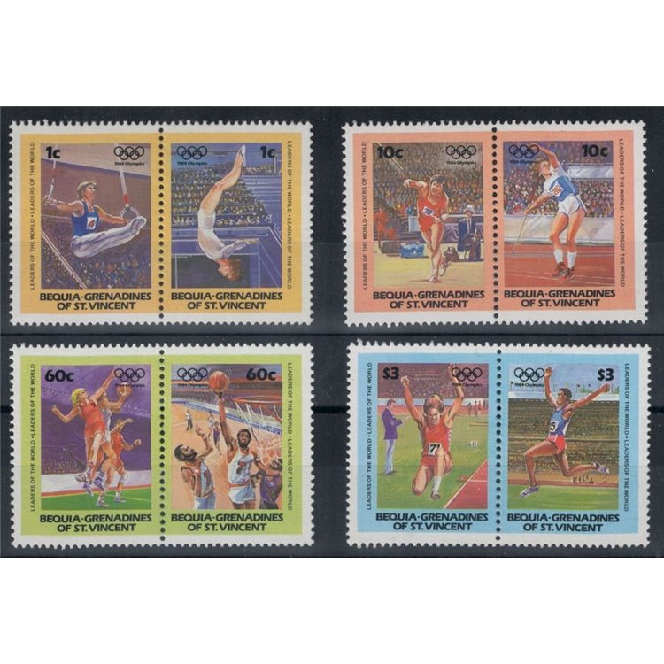 BEQUIA 1984 Olympic Games 8v MNH**
