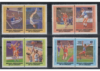 BEQUIA 1984 Olympic Games 8v MNH**