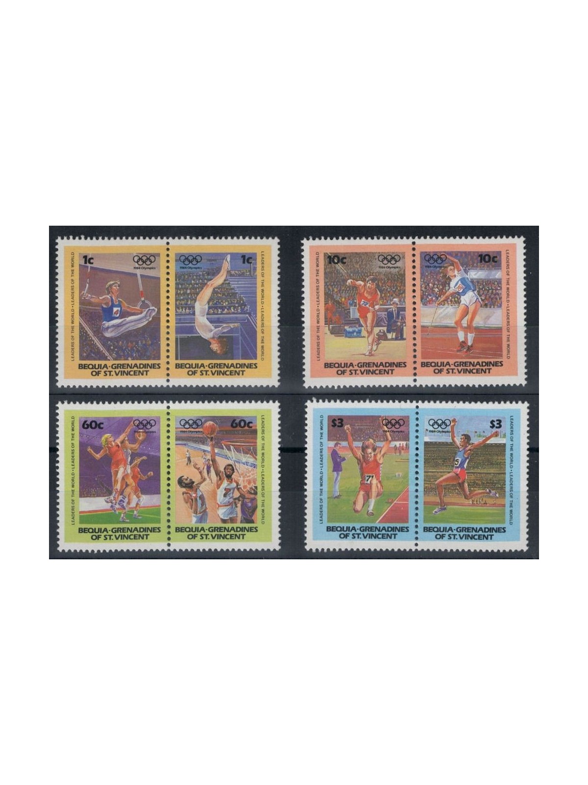 BEQUIA 1984 Giochi olimpici 8v MNH**