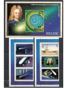 BELIZE 1986 Halley's Comet 6v + 1 s/s MNH**