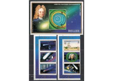 BELIZE 1986 Cometa di Halley 6v + 1 BF MNH**