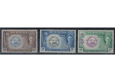 BERMUDA 1949 Centenary of the 3v MNH stamp**