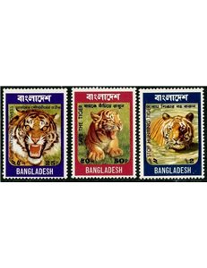 BANGLADESH 1974 Protection of Wild Animals, Bengal Tiger 3v MNH**