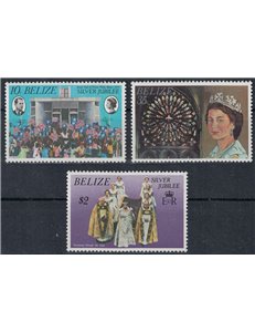 BELIZE 1977 Silver Jubilee 3v MNH**