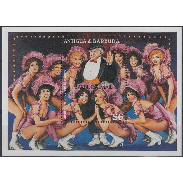 BARBUDA 1998 Mickey Rooney s/s MNH**