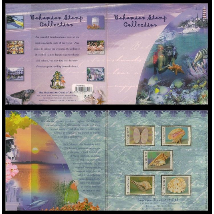 BAHAMAS 2000 Bahamian Stamp Collection (shells) 5v MNH**