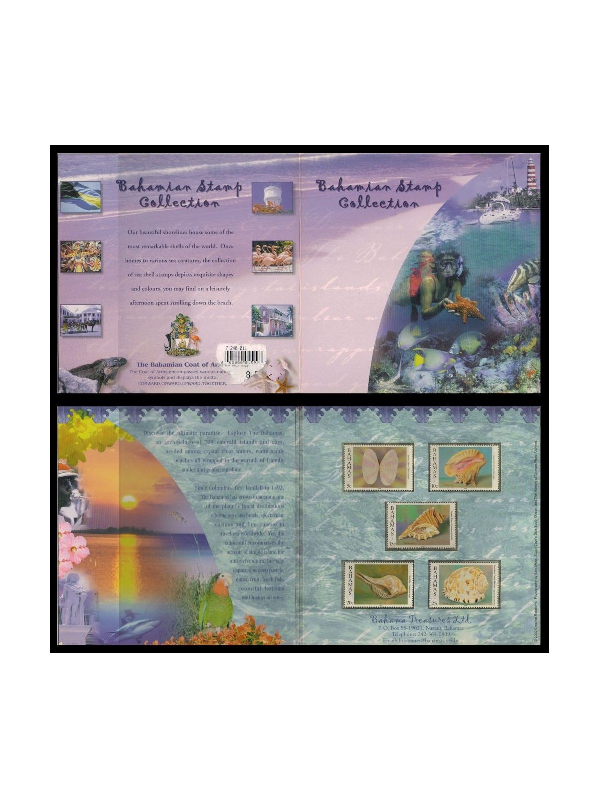 BAHAMAS 2000 Bahamian Stamp Collection (conchiglie) 5v MNH**